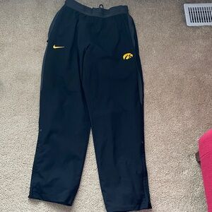 Nike Black Track Pants with Yellow Iowa Logo